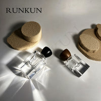 100ml Luxury Thick-Bottom Glass Perfume Spray Bottle with Wooden Cap