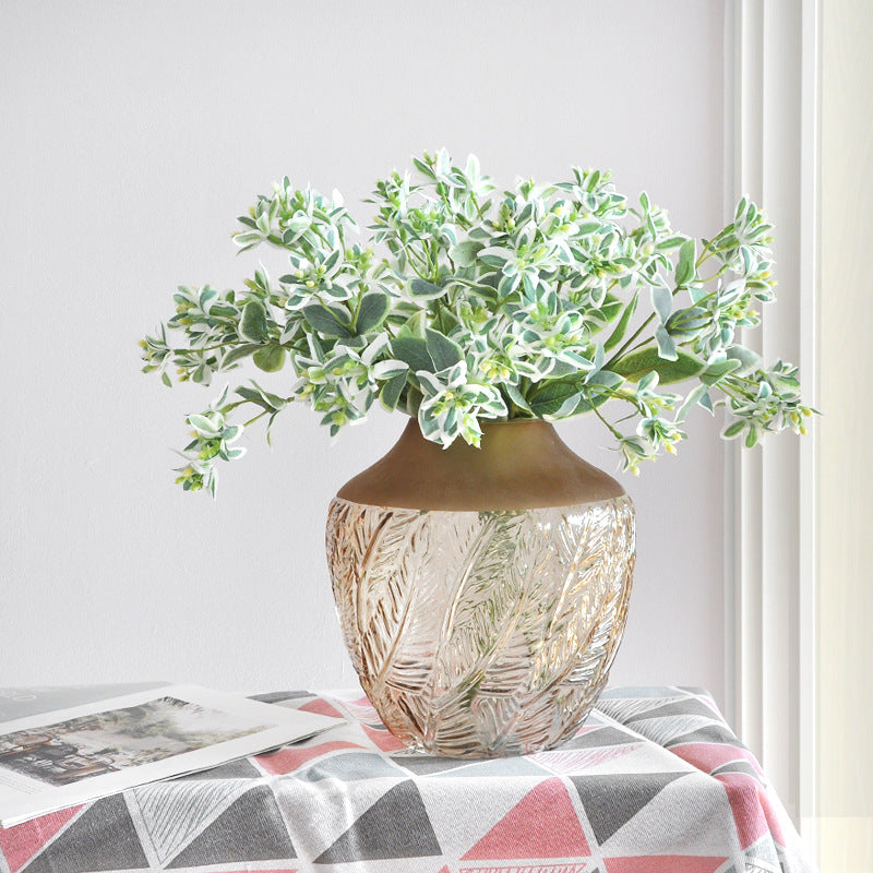 Artificial Silver-Edged Greenery Plant for Home & Hotel Decor