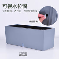 Self-Watering Planter Box with Visible Water Level Indicator for Balcony Vegetable Gardening