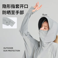Summer Breathable Ice Silk Mesh Sun Protection Cape Jacket with Wide Brim for UV Protection