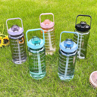 Large Capacity 2L Water Bottle with Straw for Sports and Fitness