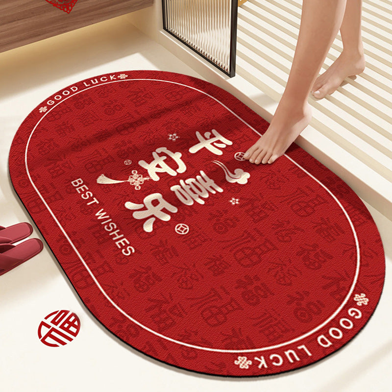 Soft Diatomaceous Earth Bathroom Mat - Non-Slip, Super Absorbent, Quick Dry Floor Mat for Entryways and Bathrooms