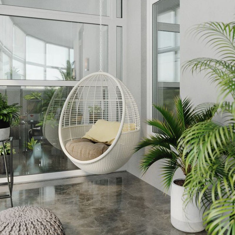 Rattan Woven Egg Chair Swing for Indoor Outdoor Balcony