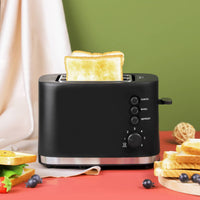 Compact Stainless Steel 2-Slice Toaster for Home Kitchen