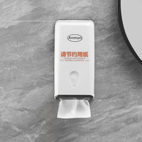 Wall-Mounted Tissue Dispenser for Hand Towels, Punch-Free or Drilled Installation, Commercial Grade