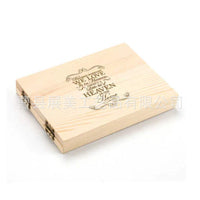 Solid Wood Photo Frame with Hollow 3D Design for Tabletop Display, Simple Wooden Picture Album Frame for Wedding Photos, Mother's Day Gift