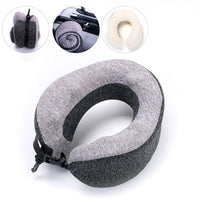 Memory Foam U-Shaped Neck Pillow for Travel, Office, and Napping - Ergonomic Cervical Support