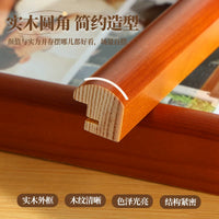 Rounded Corner Solid Wood Photo Frame for DIY Art Display