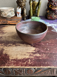 Japanese Bizen Ware Matcha Bowl, Handcrafted Ceramic with Natural Glaze