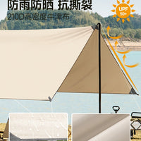 Outdoor Camping Tarp Shelter with Silver Coating for Sun Protection and Rainproof
