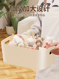 Desktop Storage Bins Rectangular Plastic Organizer Baskets for Cosmetics Snacks Toys