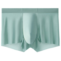 Men's Ice Silk Breathable Boxer Briefs Seamless Quick-Dry Underwear for Summer