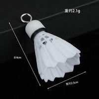 Badminton Racket & Shuttlecock Keychain Pendant for Sports Fans