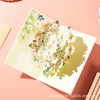 3D Flower Bouquet Greeting Card for Mother's Day, Teacher's Day, Thanksgiving, Nurse's Day, Women's Day, New Year, Employee Birthday