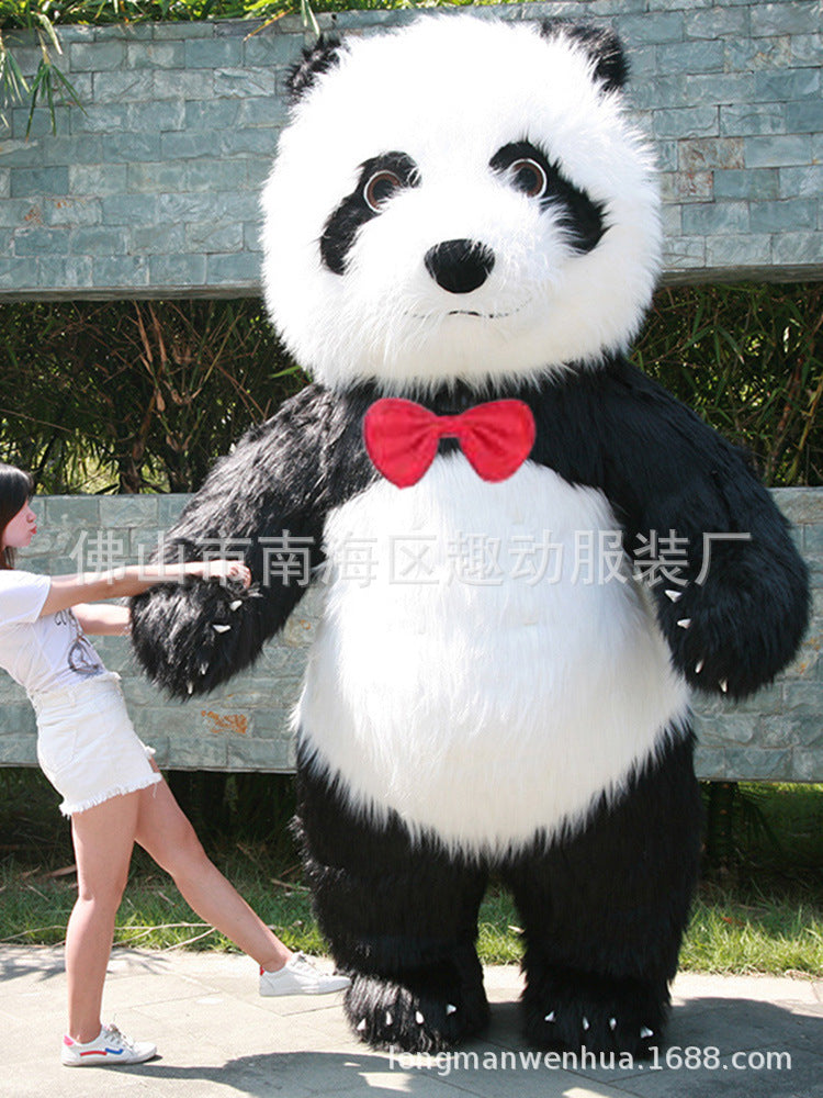 Inflatable Panda Mascot Costume for Adults, Cartoon Animal Cosplay Outfit