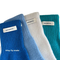 100% Merino Wool Touchscreen Gloves for Women, Thickened Warm Winter Full Finger Gloves