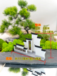 Chinese Style 3D Printed Ancient Architecture Micro Landscape Ornament for Aquariums and Bonsai