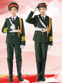 Kids' Honor Guard Military Band Performance Costume Set