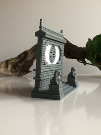 Traditional Chinese Cloud and Longevity Motif Miniature Wall Decor for Aquariums and Landscaping