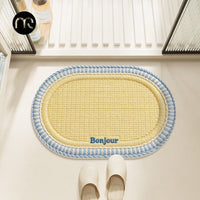 Diatomaceous Earth Bath Mat, Non-Slip Absorbent Quick Dry Floor Mat for Bathroom and Home