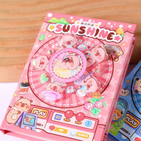 Mini Rotating Page Notebook for Students, Creative High-Value Pocket Journal, Small Memo Pad for Gifts and Rewards