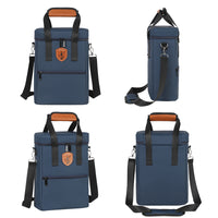 Insulated Wine Carrier Bag for Outdoor Picnic and Travel - Double Bottle Capacity
