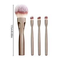 4-in-1 Magnetic Travel Makeup Brush Set for Powder, Blush, Eyeshadow, and Concealer