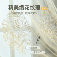 Embroidered Sheer Curtains for Living Room Bedroom Balcony, Light Filtering Modern Voile Drapes