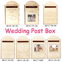 DIY Wooden Royal Wedding Card Box Mr. & Mrs. Mailbox for Reception & Sign-in