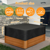 Outdoor Square Swimming Pool Cover - Waterproof, Dustproof, UV-Resistant Oxford Fabric