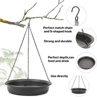 Detachable Plastic Bird Bath and Feeder for Balcony Railing, Hanging Bird Feeder