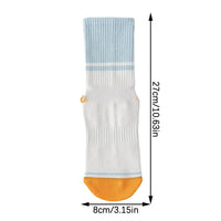 Women's Non-Slip Silicone Grip Yoga Socks Breathable Mid-Calf Pilates Fitness Socks