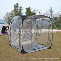 PVC Transparent Pop-Up Camping Tent for 2-4 People - Windproof Sunroom Shelter