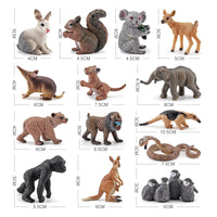 Miniature Wildlife Animal Figurines for Display and Play