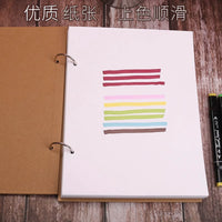 Kindergarten Loose-Leaf Marker Pad Thickened A4 Drawing Book Hand-Painted Record Game Anime High White Cardboard DIY Blank Sketchbook Detachable Primary School 8K Painting Paper