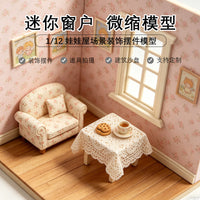 1/12 Scale Dollhouse Miniature Window Model for Pretend Play