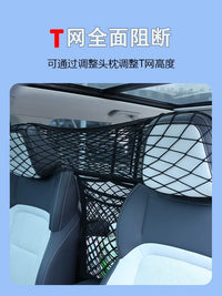 Car Seat Organizer Mesh Barrier for Kids & Pets, Universal Backseat Storage Net