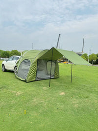 SUV Tailgate Tent with Awning, Oxford Cloth, Quick Setup for Outdoor Camping