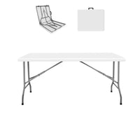 Portable Folding Table for Outdoor Camping, Market Stall, and Home Use - Durable Plastic Construction