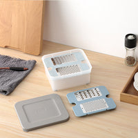 Multifunctional Vegetable Slicer and Grater with 4 Blades and Storage Container