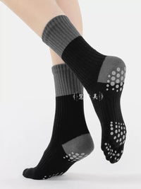 Non-Slip Toeless Yoga Pilates Socks for Women, 5-Toe Grip Socks for Barre Dance Fitness Home Workout