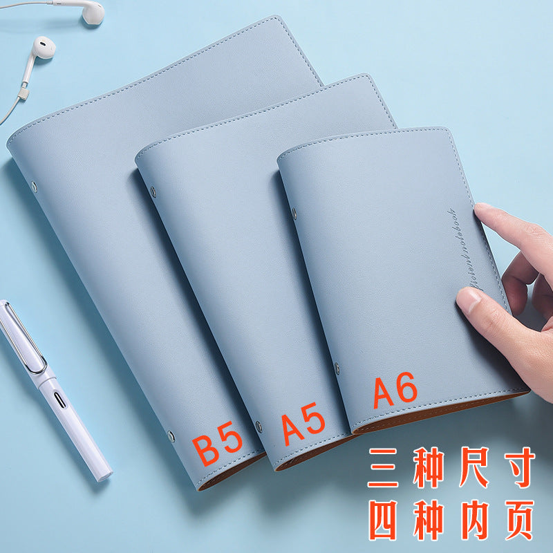 Detachable A5/A6/B5 Loose-Leaf Notebook with Soft Cover, College Student Journal, Business Thickened Notepad