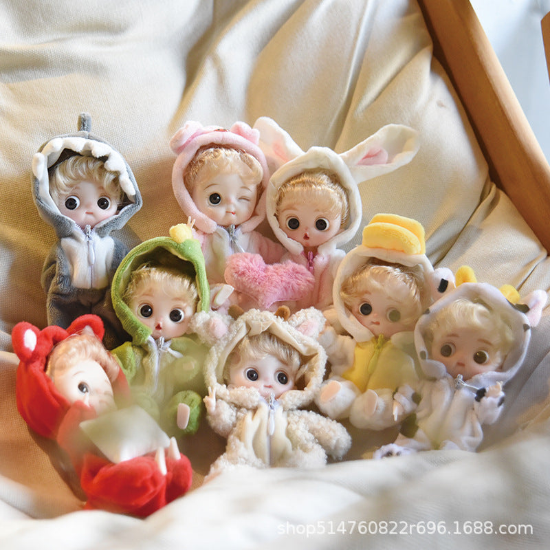 OB11 BJD 1/12 Doll Animal Onesie Pajamas Set