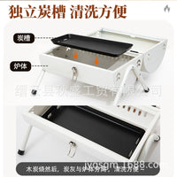 Outdoor Charcoal BBQ Grill with Chimney for Patio and Garden