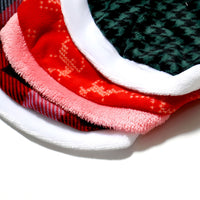 Christmas Pet Fleece Sweatshirt with White Fur Trim for Dogs