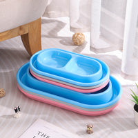 Elevated Anti-Ant Pet Food and Water Bowl for Multiple Cats and Small Dogs, Tilted Non-Slip Design
