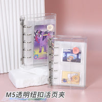 Portable M5 PVC Transparent Binder Photocard Album with Detachable Pages
