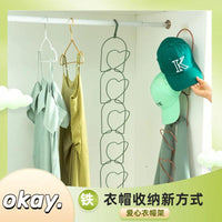 Door Back Hat Rack Organizer with Hooks for Home Use