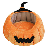 Pumpkin Pet Bed House for Cats and Small Dogs, Warm Winter Sleeping Mat, All Seasons