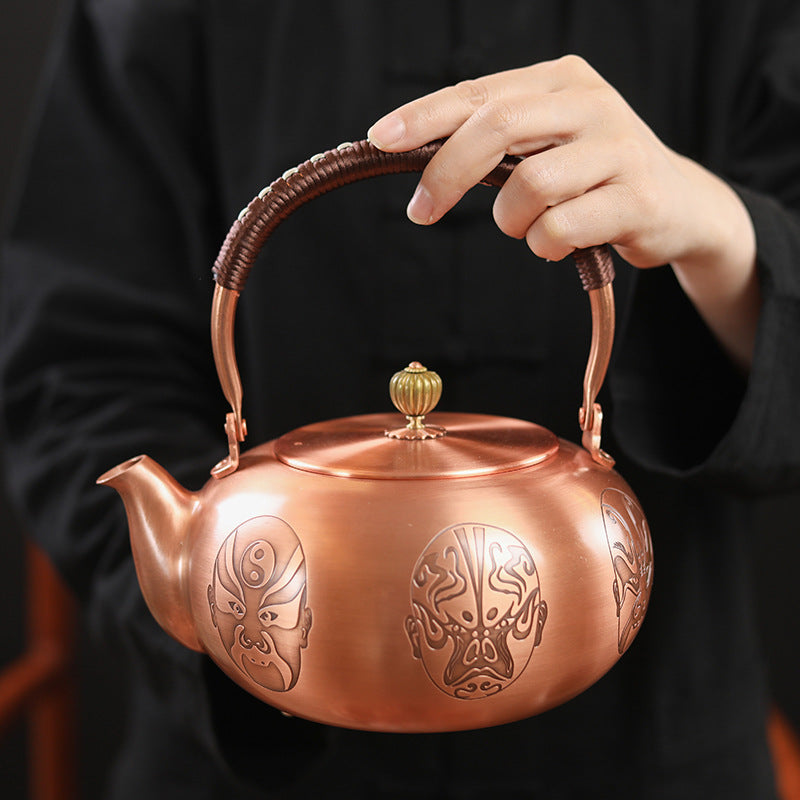 Handmade Copper Kettle Large Capacity Uncoated Health Tea Pot